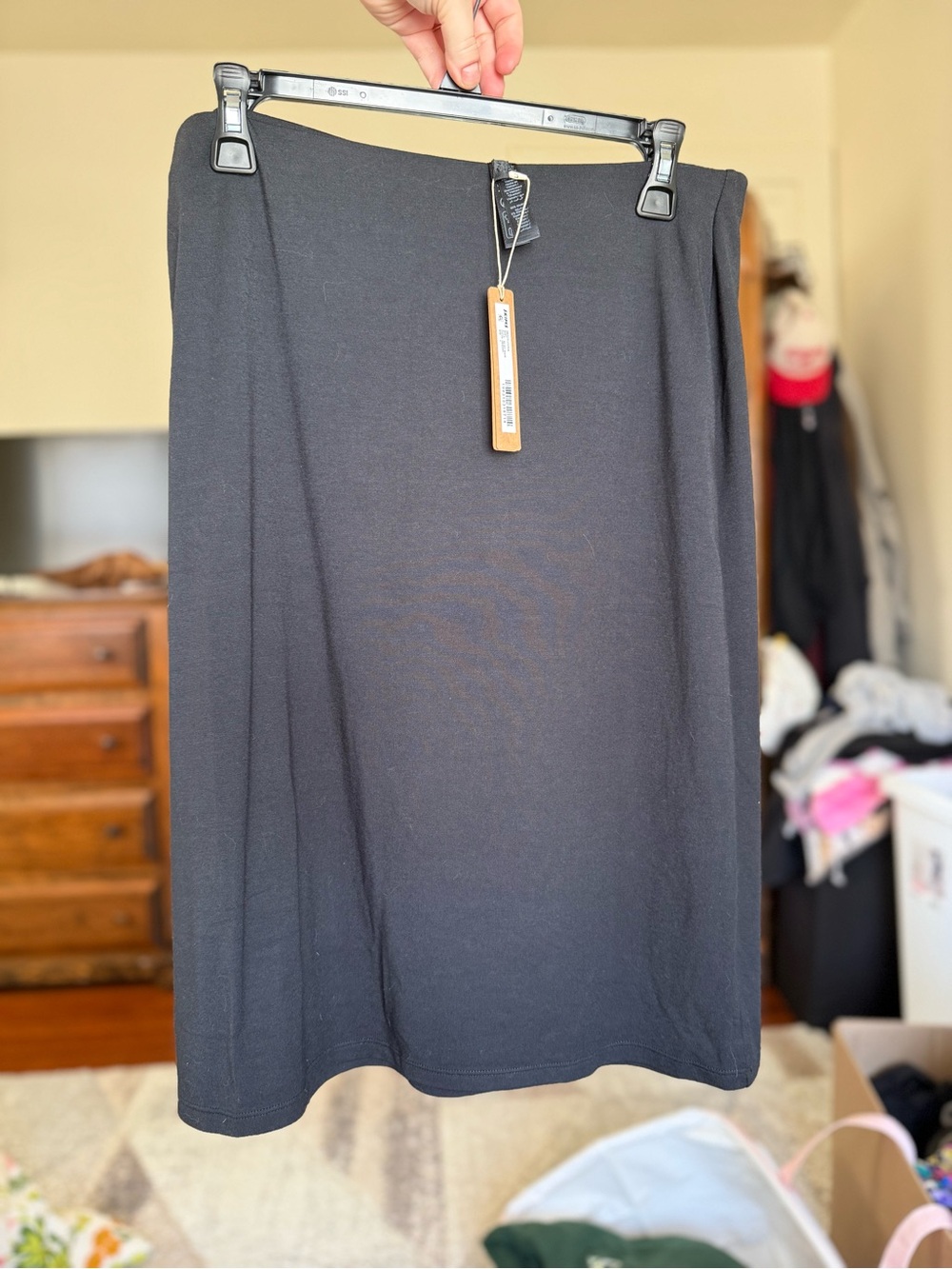 NWT SKIMS Smooth Lounge midi skirt / “obsidian” / large